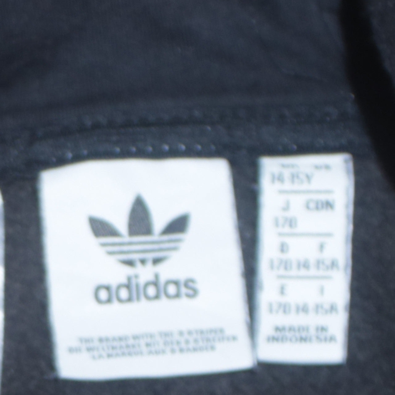 Adidas Boys Black Pullover Hoodie 14 Years Classic Trefoil Sweatshirt