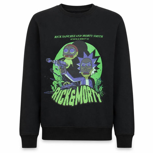 Primark Rick and Morty Men's Black Pullover Sweatshirt Size S