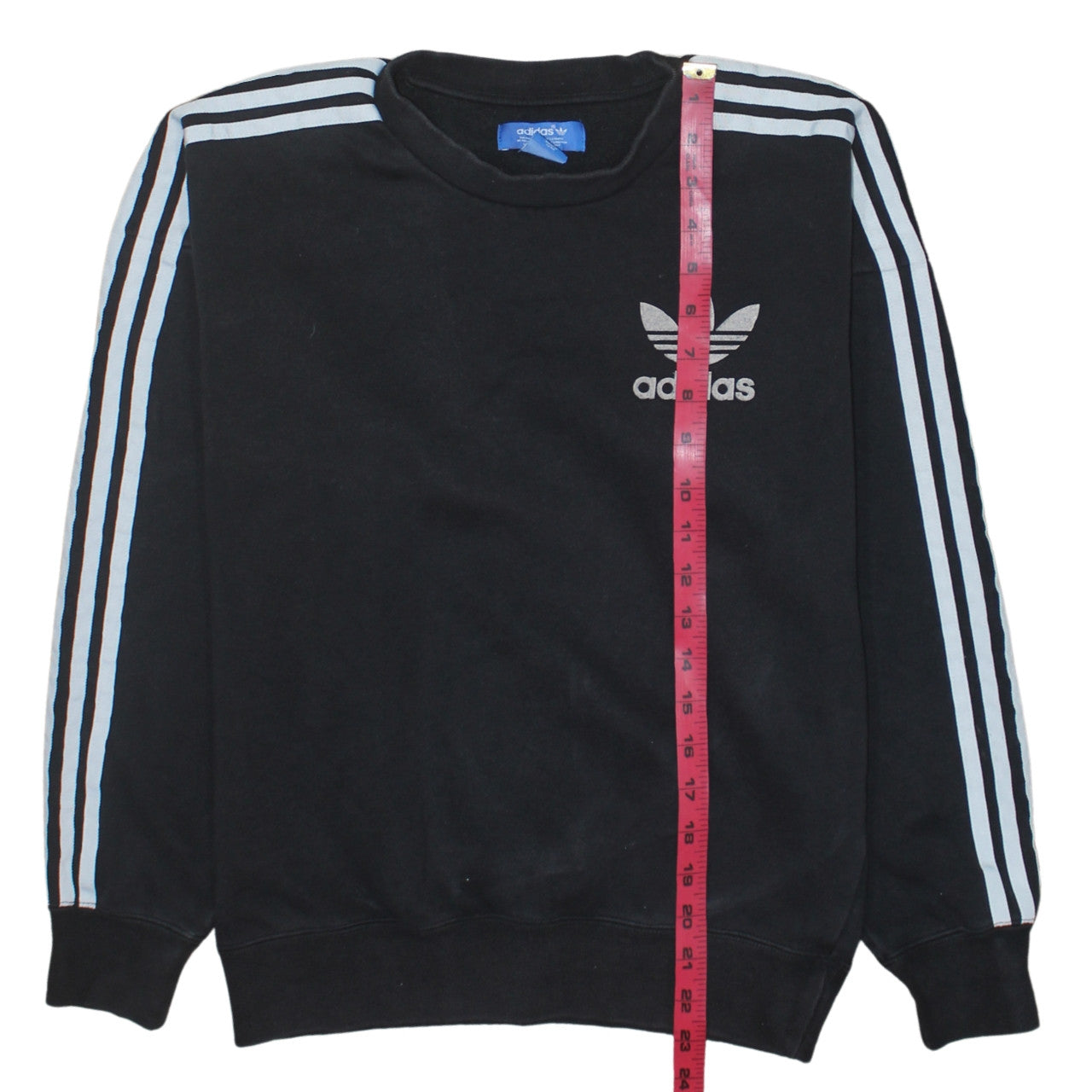Adidas Womens Black XS Crew Neck Pullover Sweatshirt with Logo