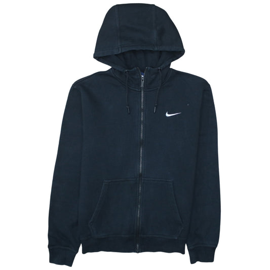 Nike Women's Black Full Zip Hoodie M Cotton Blend Sportswear