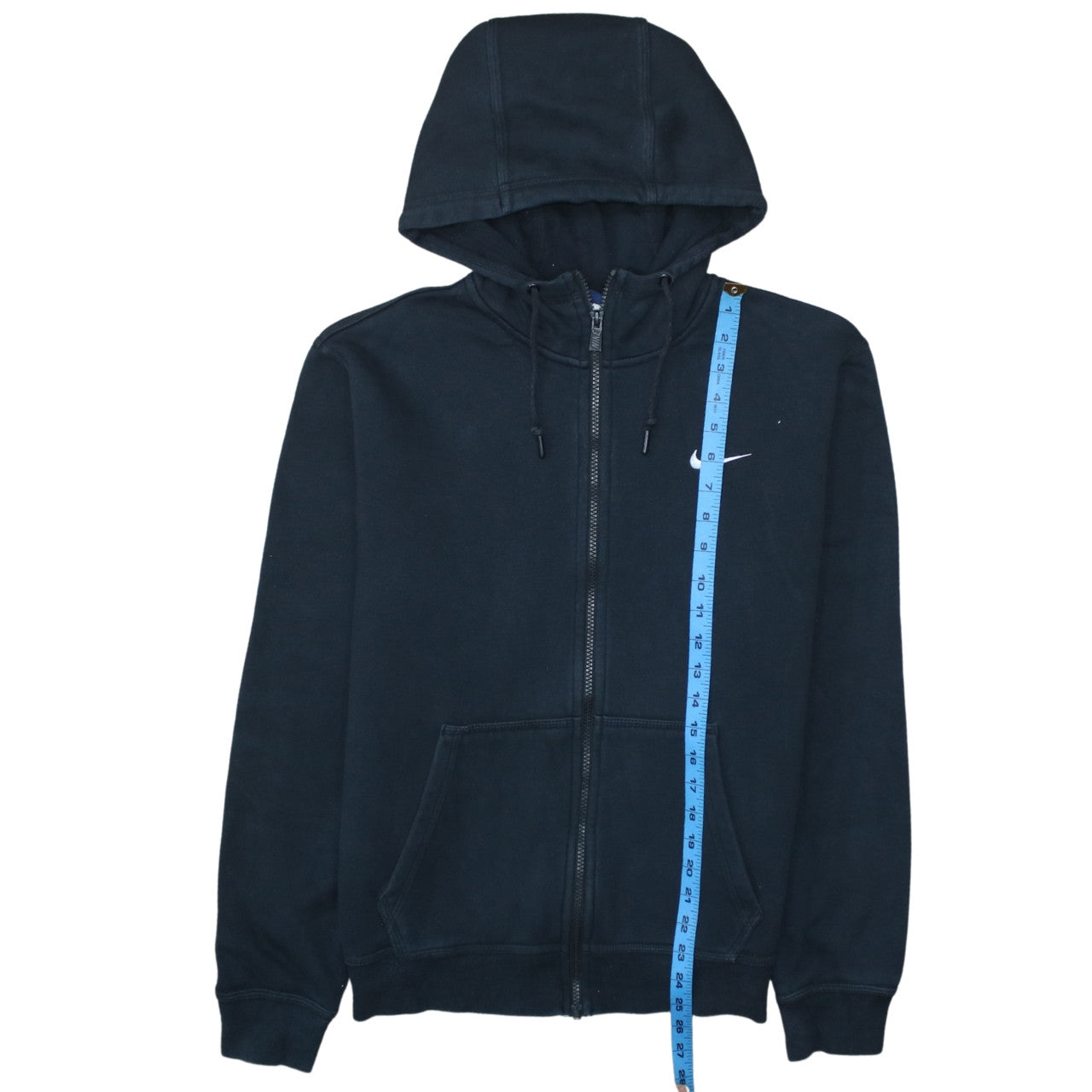 Nike Women's Black Full Zip Hoodie M Cotton Blend Sportswear