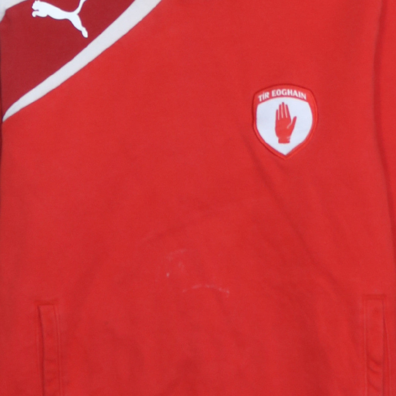 Puma Boys Red Pullover Hoodie 14 Years 164cm Tir Eoghain Logo Sportswear
