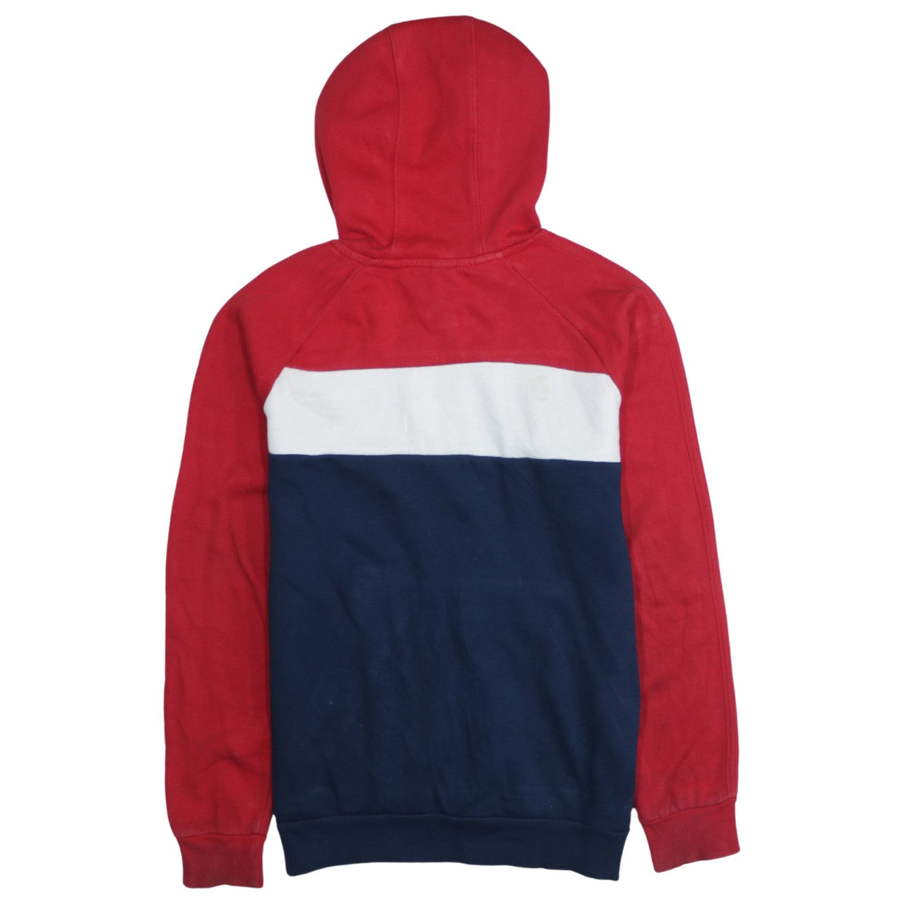 Adidas Boys Red Navy Colourblock Pullover Hoodie Size 14 Years