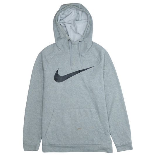 Nike Mens Grey Pullover Hoodie Small Dri-Fit Sports Logo Sweatshirt