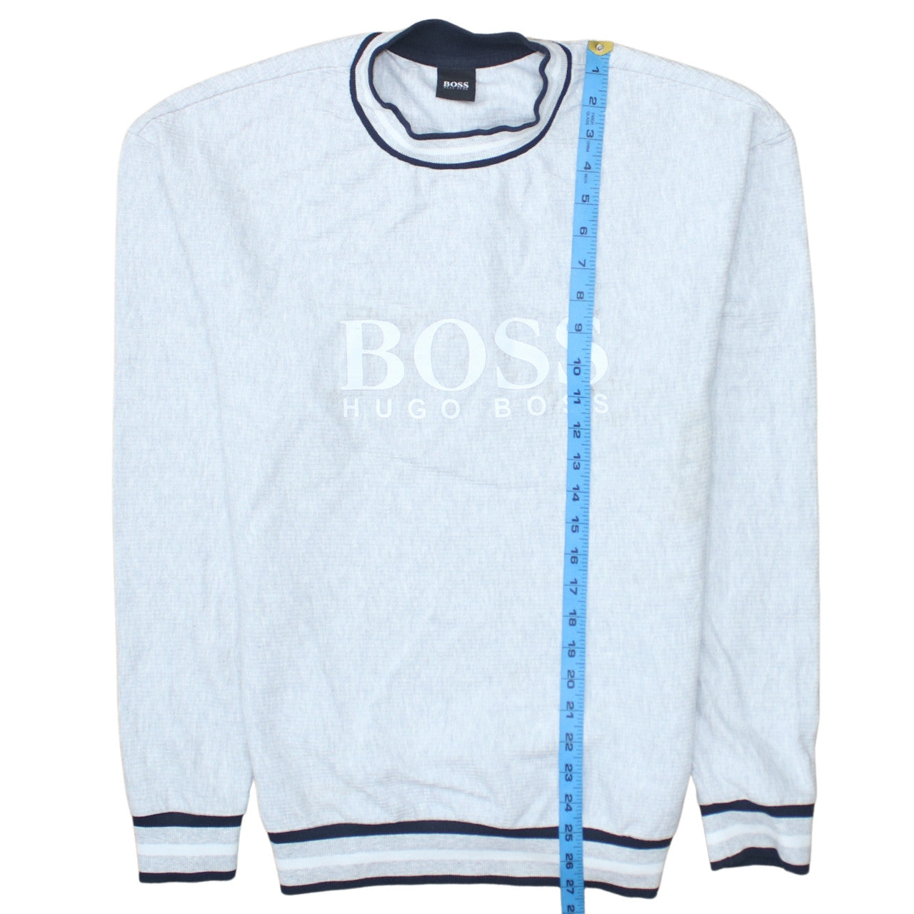 Hugo Boss Men's Grey Logo Pullover Sweatshirt M Regular Fit
