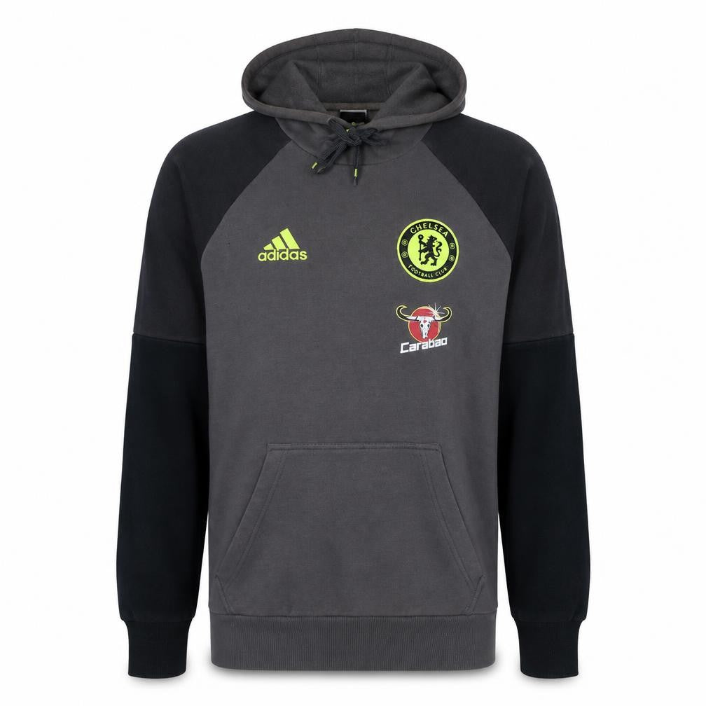Adidas Mens Grey Chelsea FC Pullover Hoodie Small Regular Fit