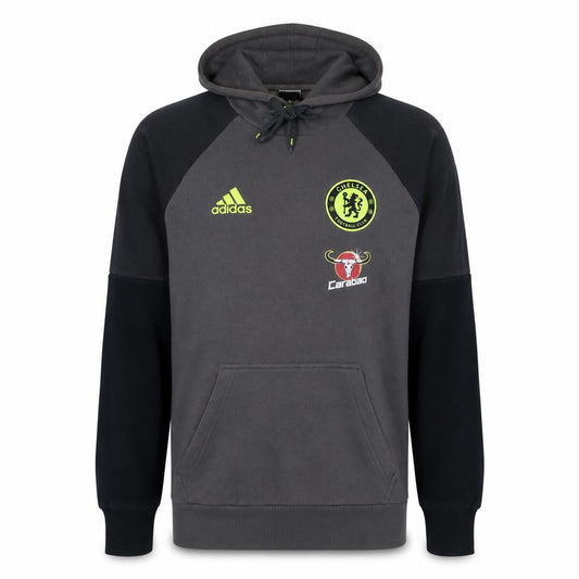 Adidas Mens Grey Chelsea FC Pullover Hoodie Small Regular Fit