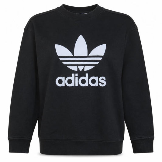 Adidas Women Black Size 12 Crew Neck Pullover Sweatshirt