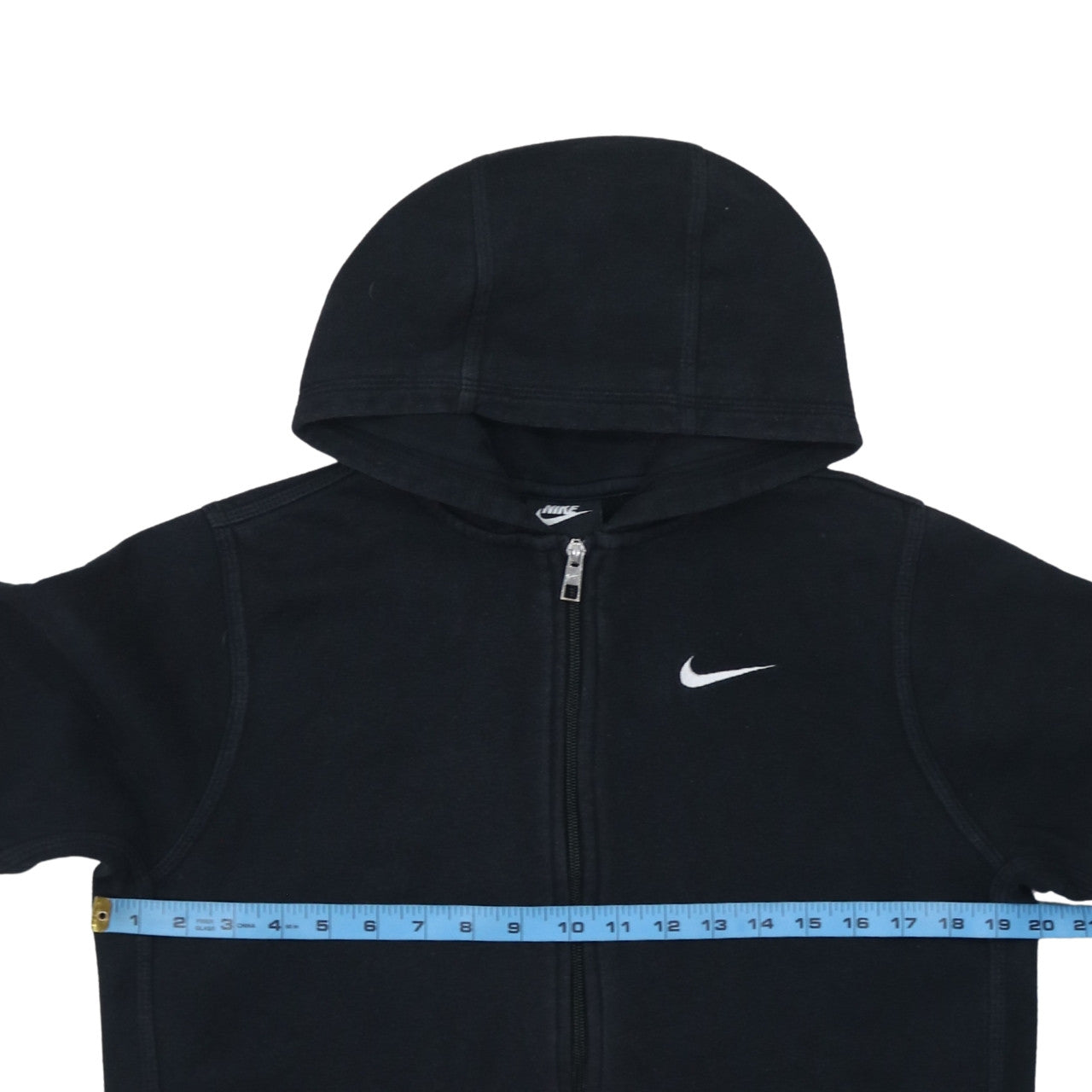 Nike Boys Black Full Zip Hoodie XL (13-15 Years) Fleece Sweatshirt