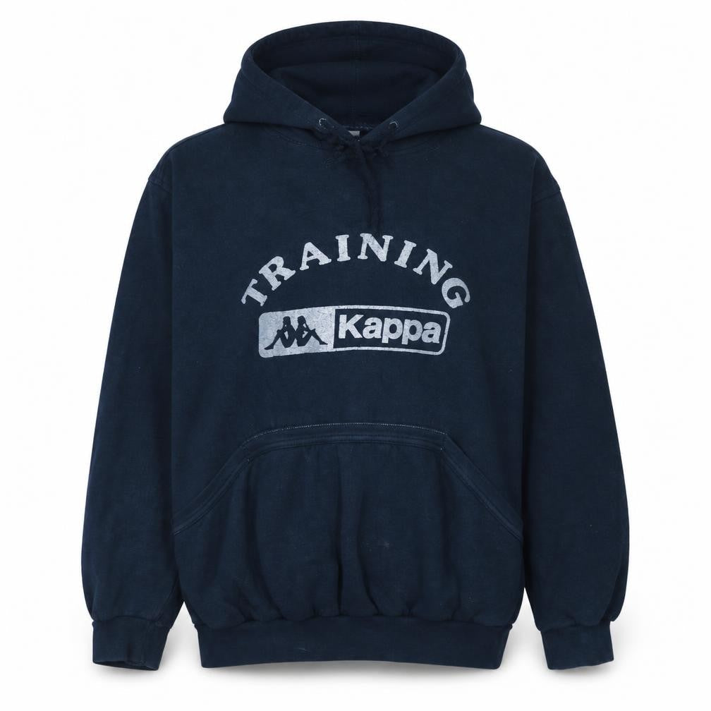 Kappa Men's Blue Pullover Training Hoodie Medium Fleece Sweatshirt