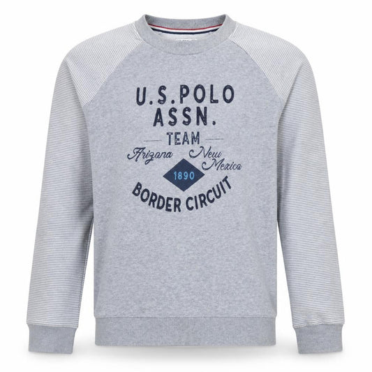 U.S. Polo Assn. Men's Grey Crew Neck Sweatshirt Size S Regular Fit