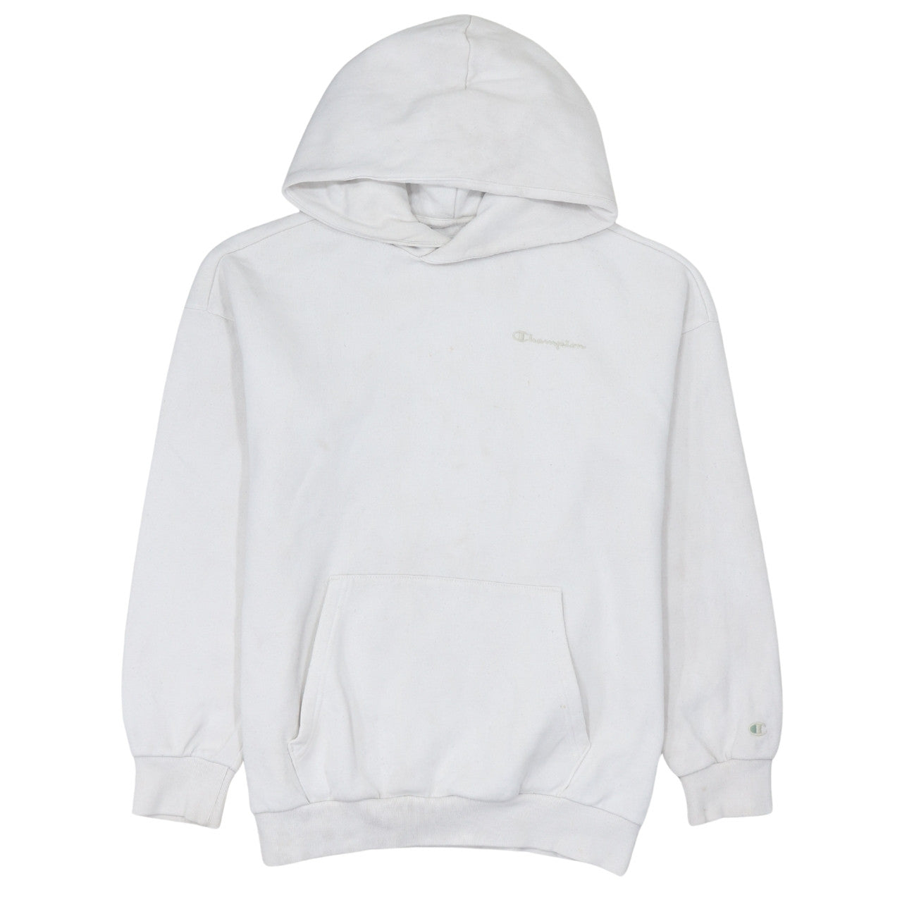 Champion Boys White Pullover Hoodie Size 11-12 Years Cotton Blend