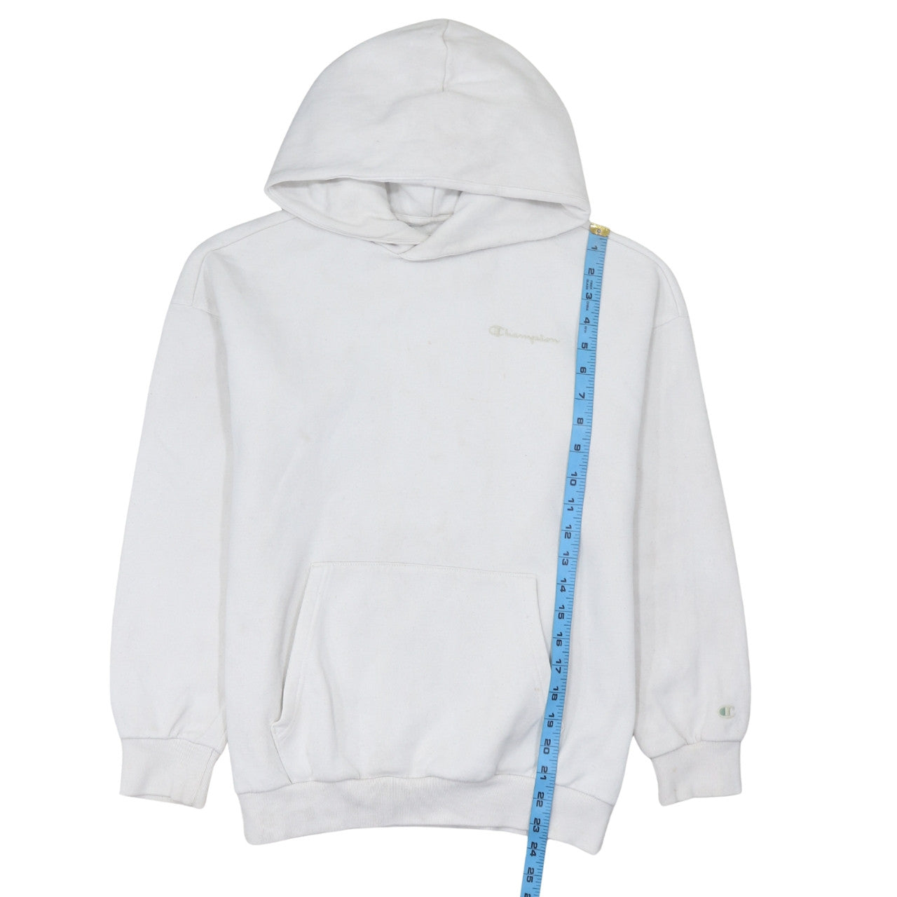 Champion Boys White Pullover Hoodie Size 11-12 Years Cotton Blend