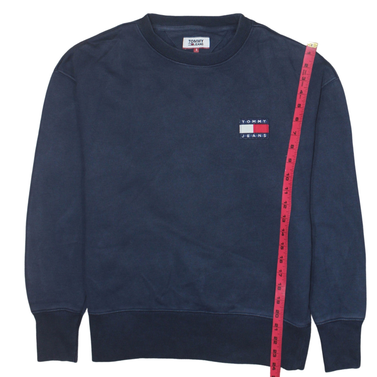 Tommy Jeans Men's Blue Crew Neck Sweatshirt Size S Classic Logo