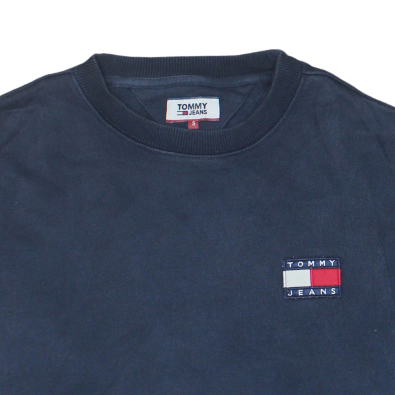 Tommy Jeans Men's Blue Crew Neck Sweatshirt Size S Classic Logo