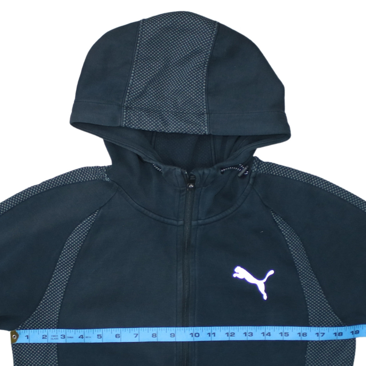 Puma Men's Blue Full Zip Hoodie Size S Hooded Sports Sweatshirt