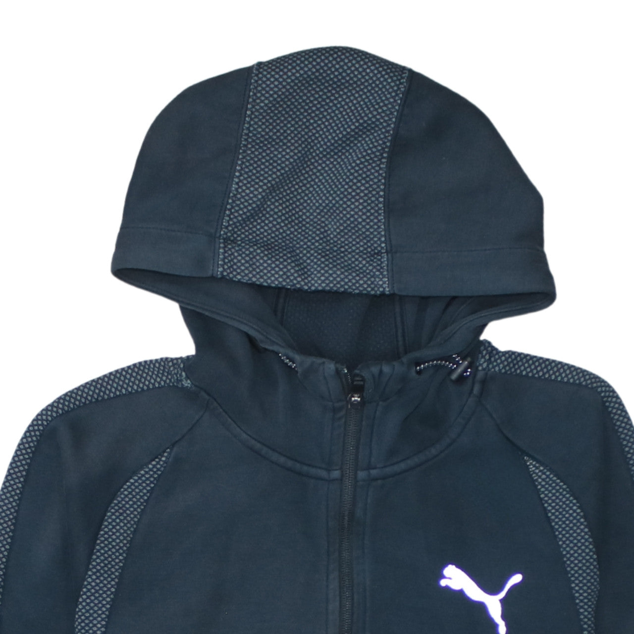 Puma Men's Blue Full Zip Hoodie Size S Hooded Sports Sweatshirt