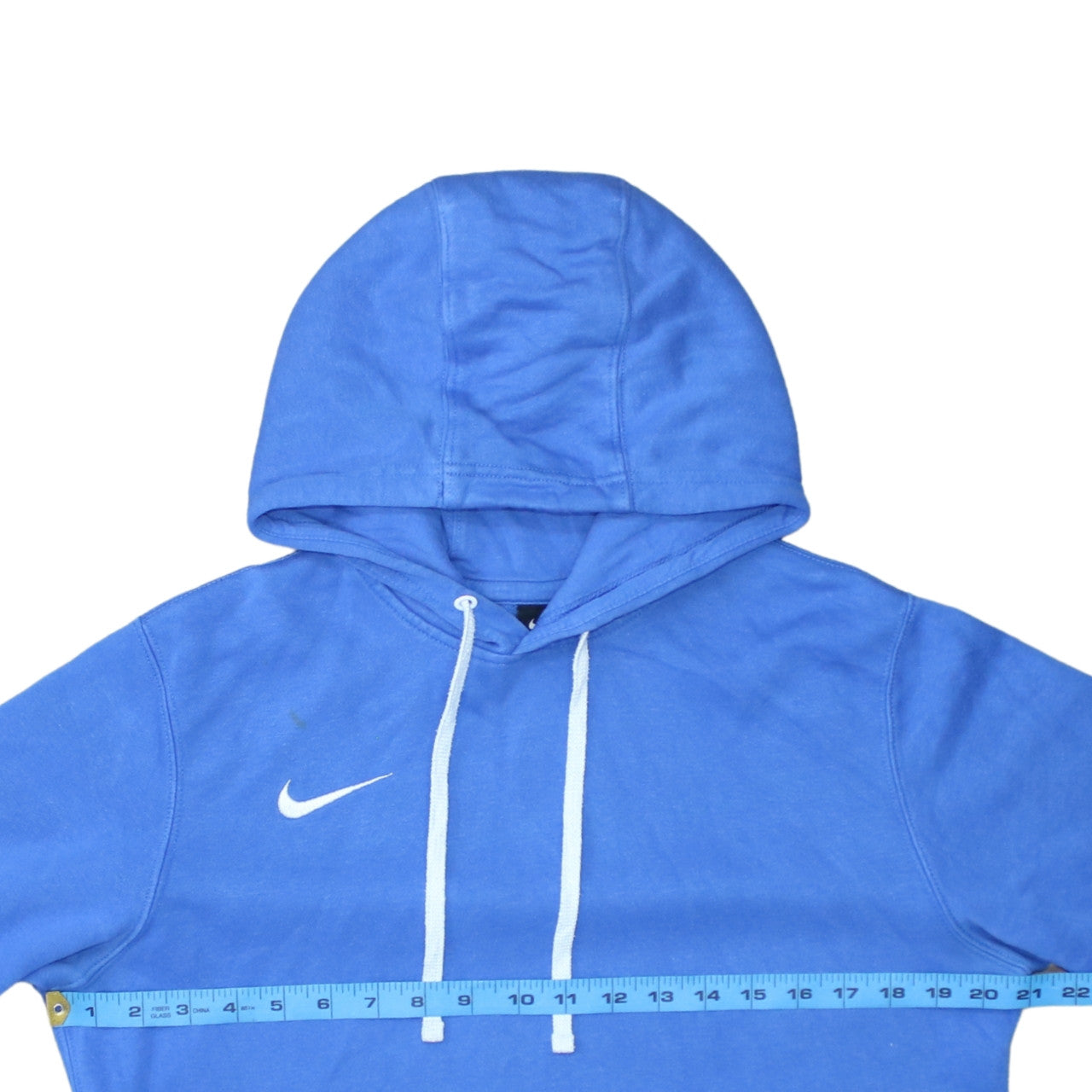 Nike Men Blue Pullover Hoodie M Fleece Sports Logo