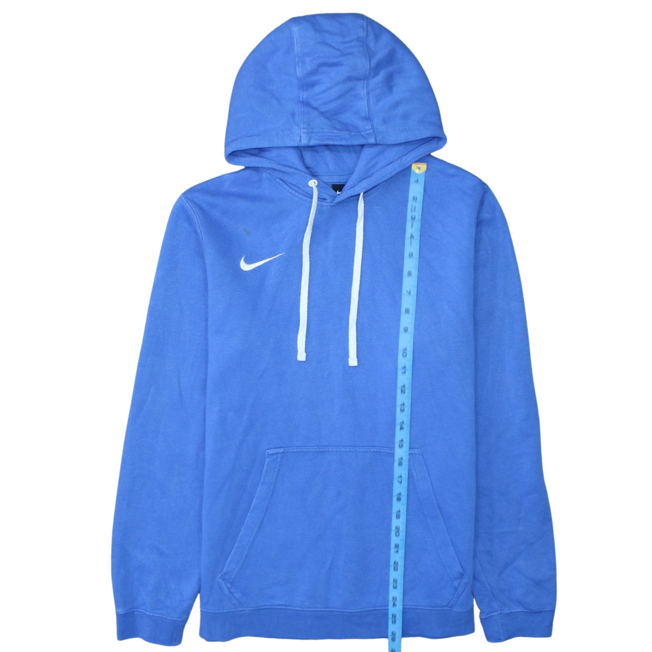 Nike Men Blue Pullover Hoodie M Fleece Sports Logo