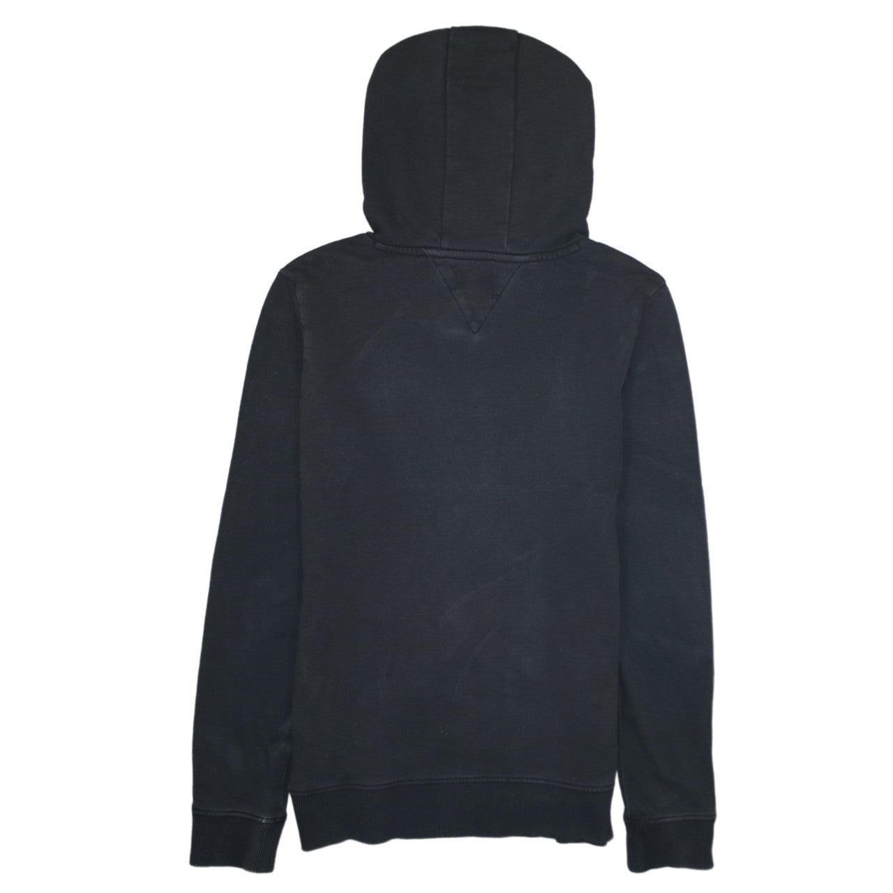 Tommy Hilfiger Boys Black Pullover Hoodie 164cm Cotton Blend Logo Design