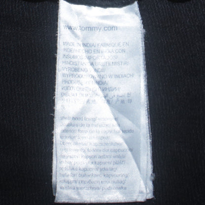 Additional view of Tommy Hilfiger boys’ black pullover hoodie 164cm cotton blend logo design