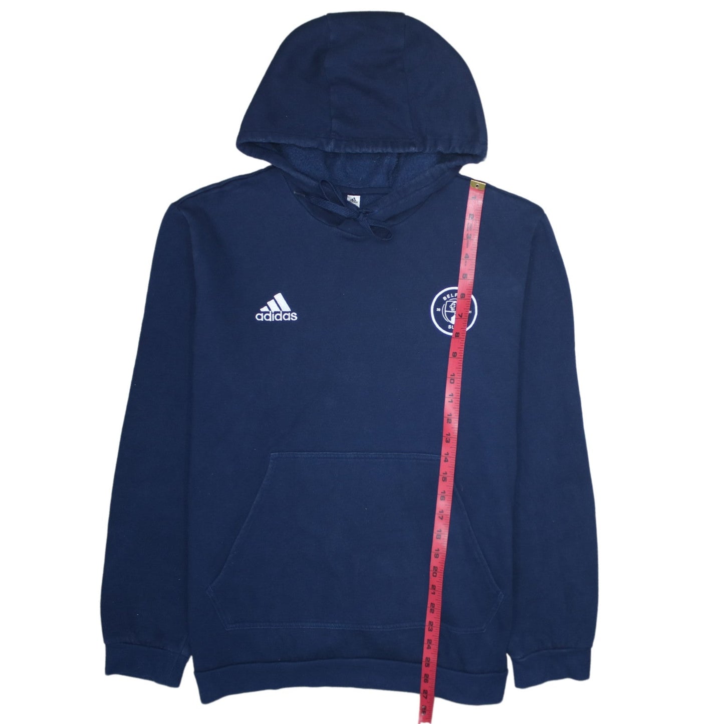 Adidas Men Blue Belfort Sud Pullover Hoodie Size L Sports Fleece