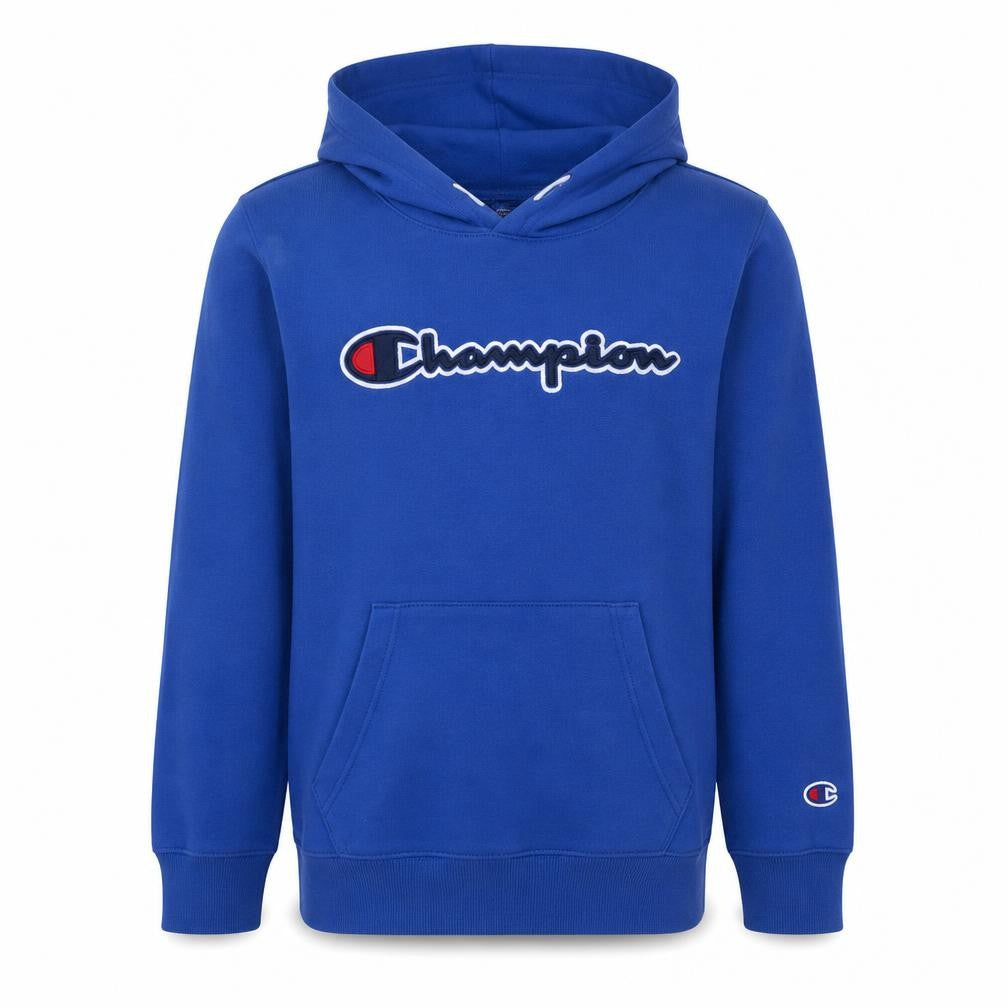 Champion Boys Blue Pullover Hoodie Size 11-12 Years Logo Print