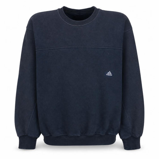 Adidas Mens Blue Crew Neck Pullover Sweatshirt Size M