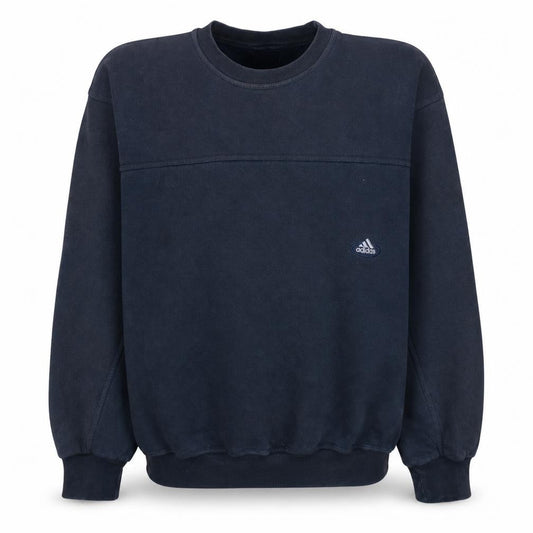 Adidas Mens Blue Crew Neck Pullover Sweatshirt Size M