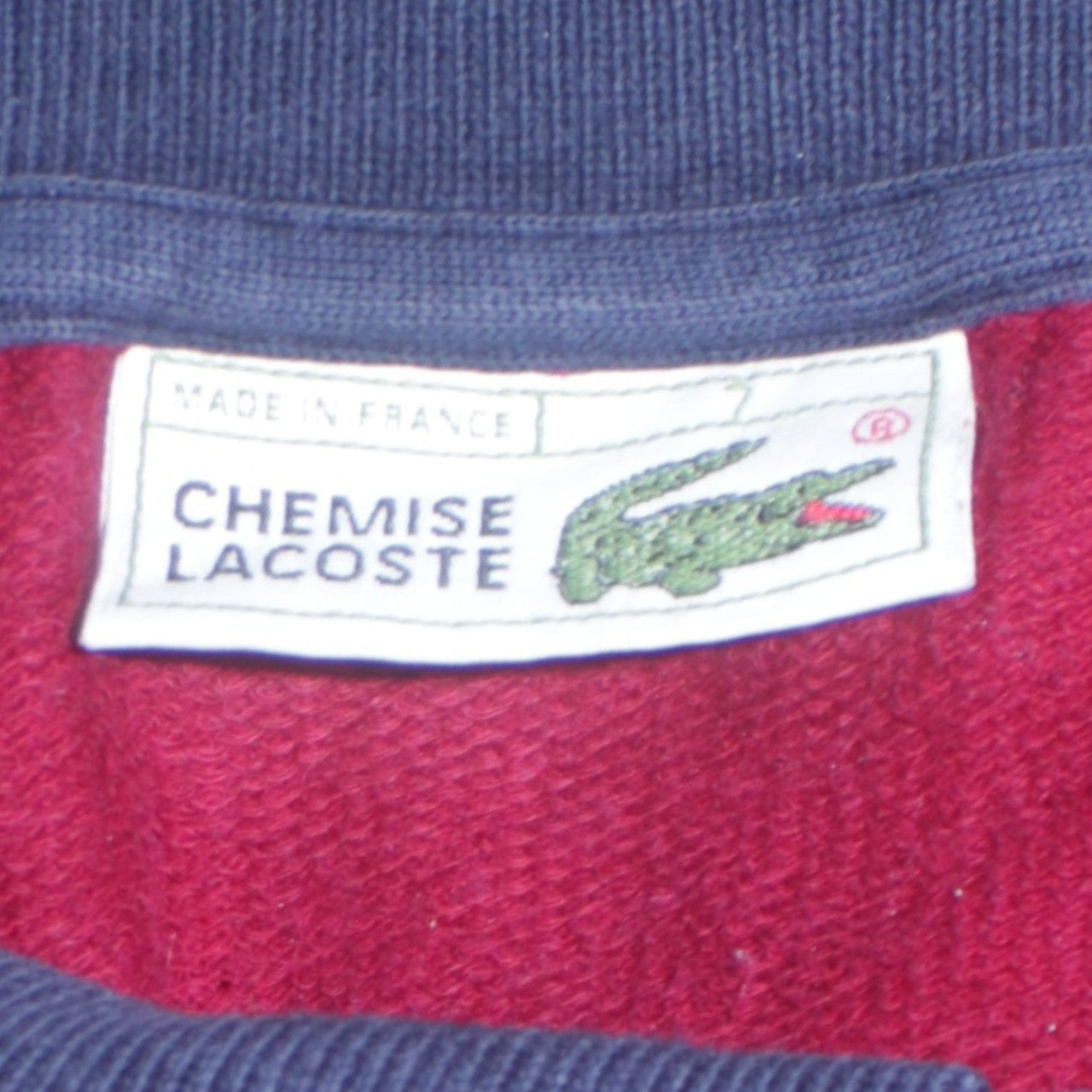 Vintage Lacoste Red Long Sleeve Cotton Polo Shirt Men's L
