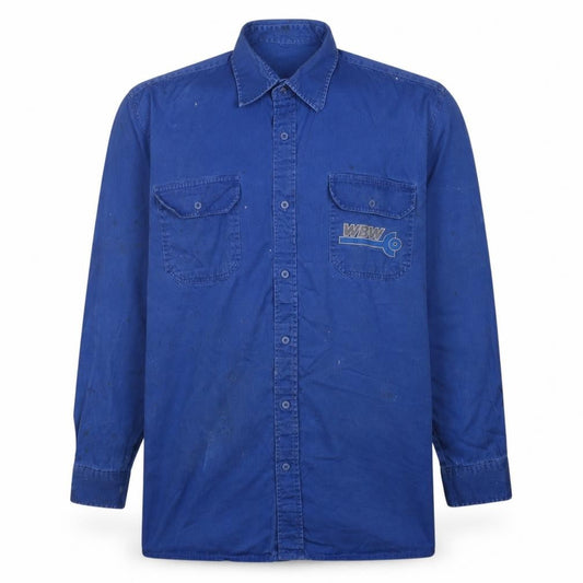PLANAM Men's Blue 42in Long Sleeve Cotton Workwear Shirt