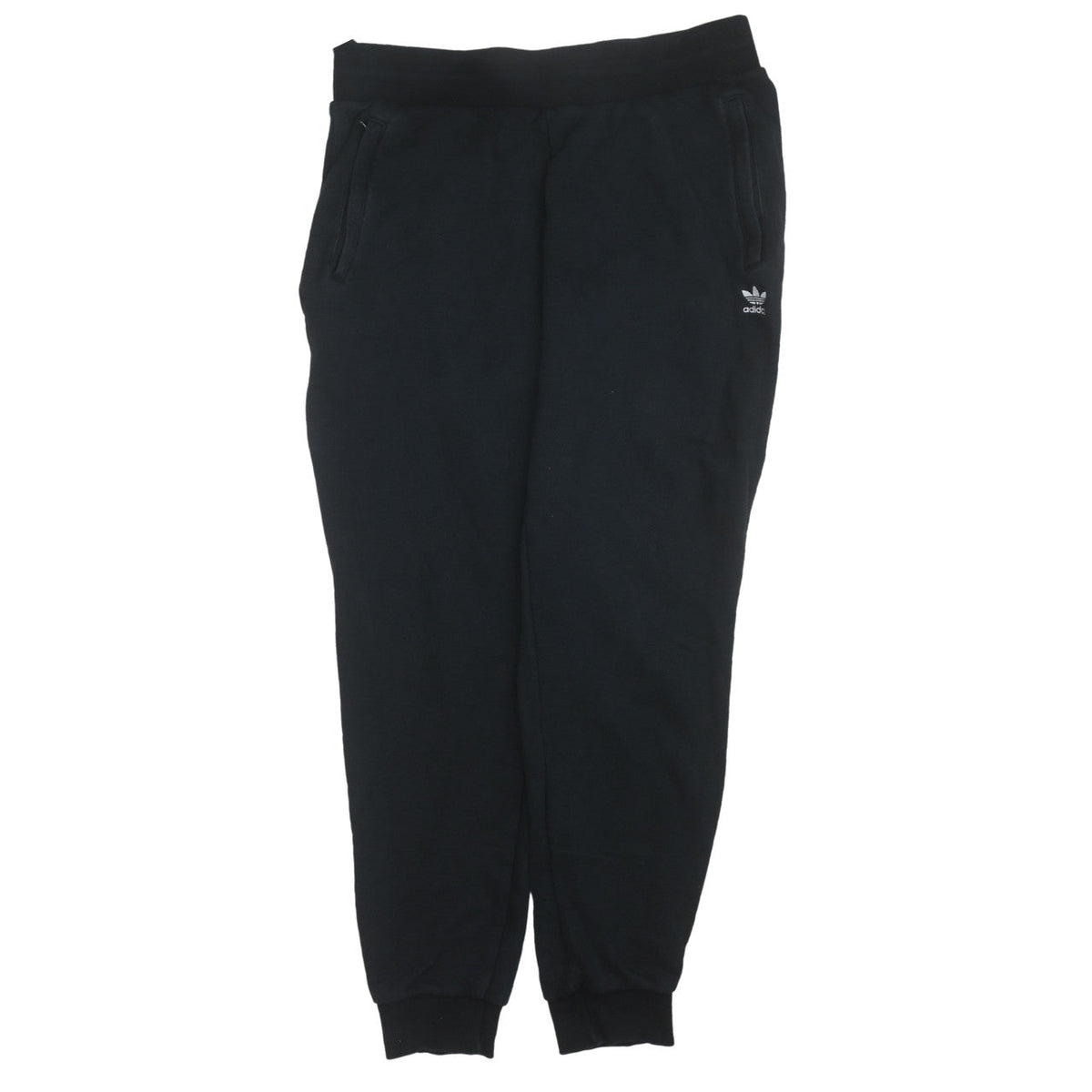 adidas Womens Black Jogger Sweatpants L Fleece Comfort Tapered Fit