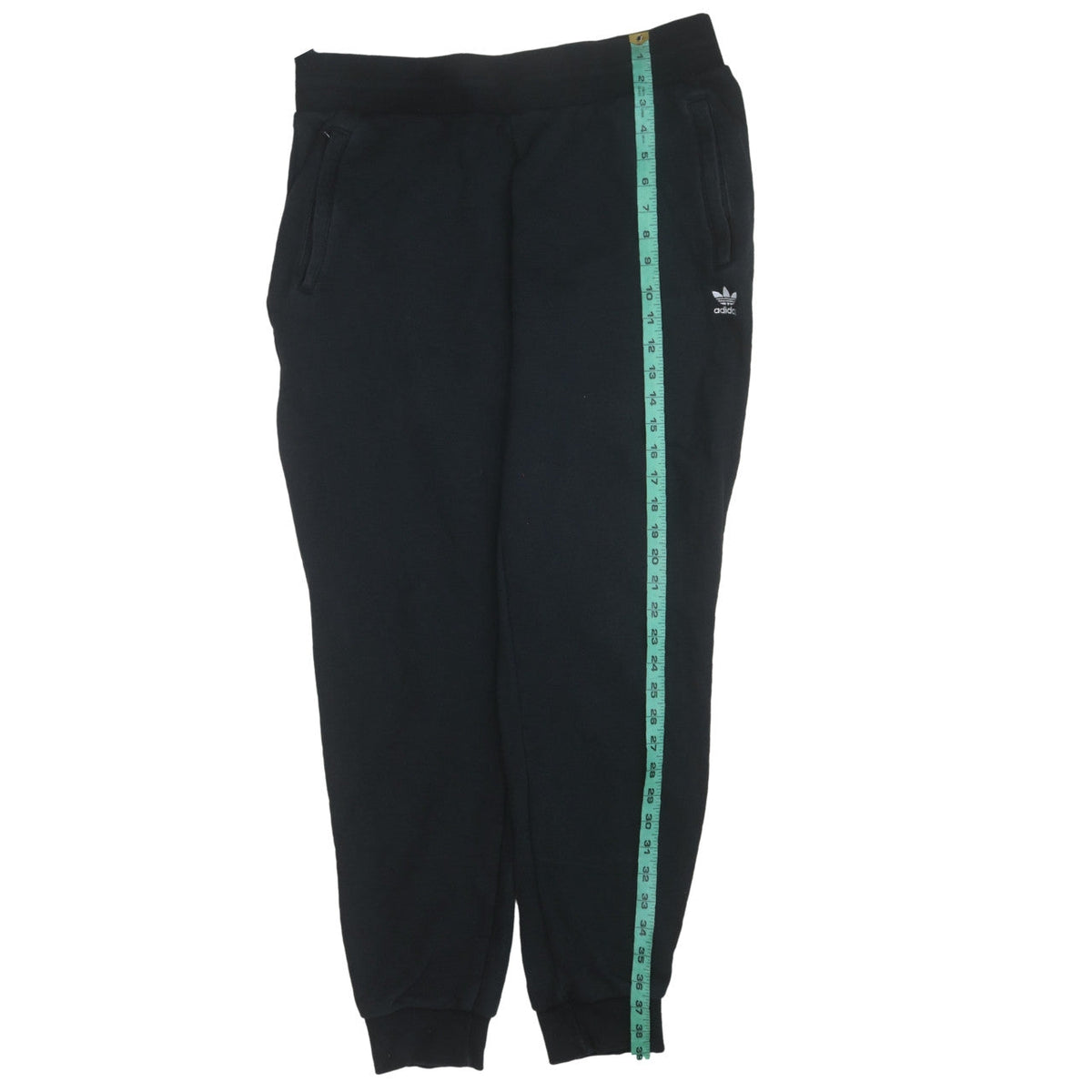 adidas Womens Black Jogger Sweatpants L Fleece Comfort Tapered Fit