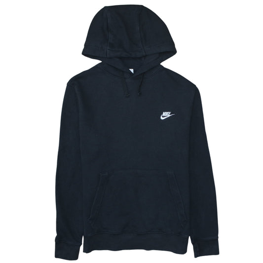 Nike Men's Black Pullover Hoodie Small Fleece Logo Sweatshirt