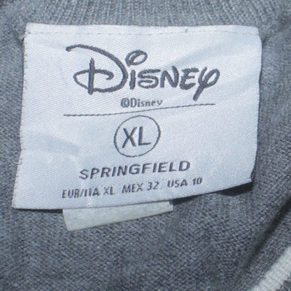 Preloved Disney Women's Grey Sequin Mickey Mouse Pullover Jumper XL - Label