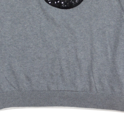 Preloved Disney Women's Grey Sequin Mickey Mouse Pullover Jumper XL - Image 5