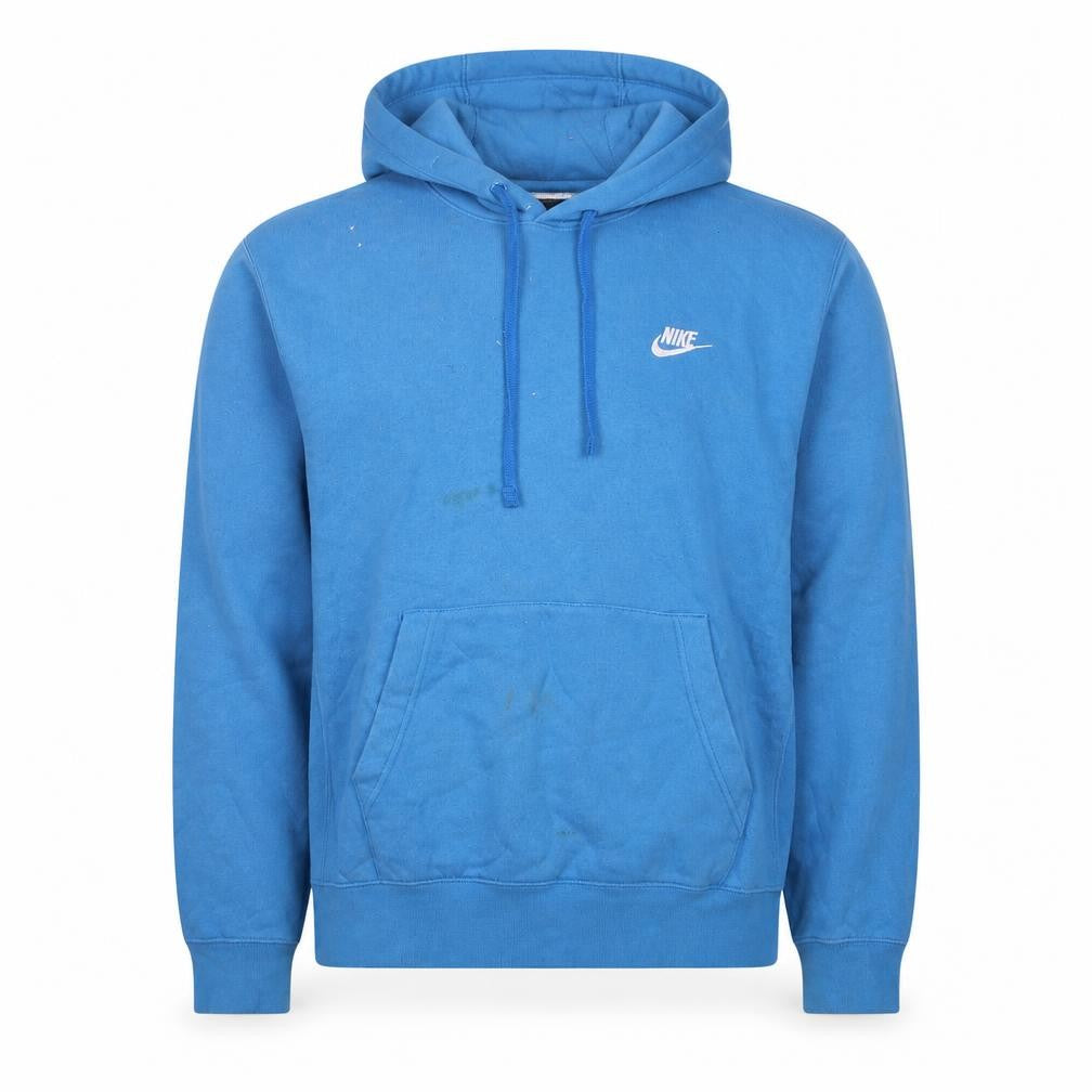 Nike Men Blue Pullover Hoodie Small Regular Fit Fleece Logo