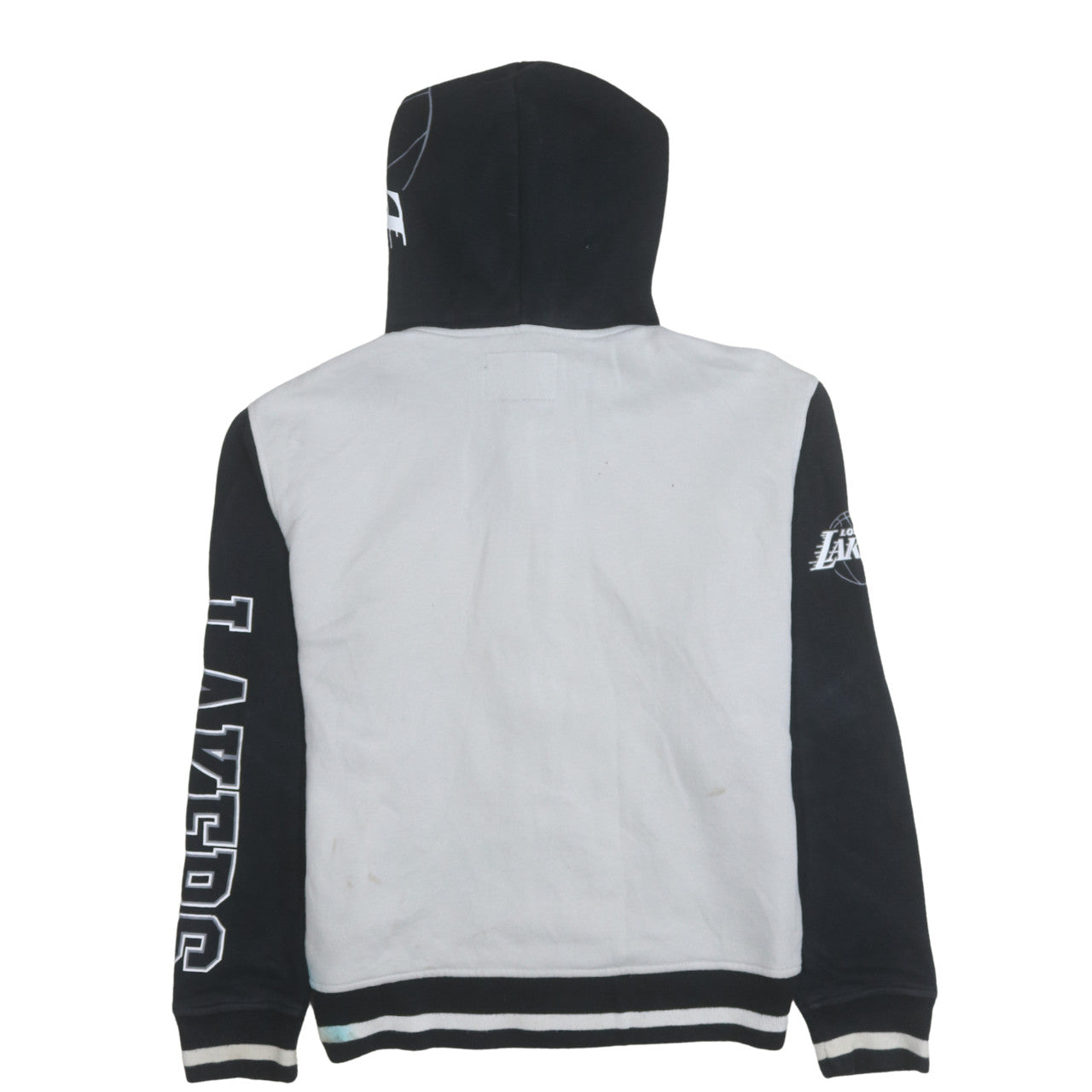 Hollister Men’s Grey Black Lakers Hoodie XS Varsity Button Up