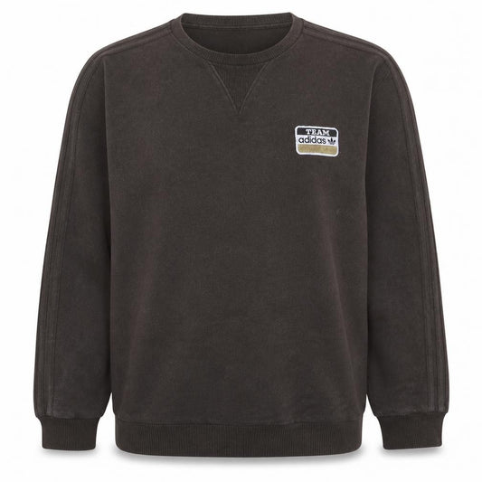 adidas Mens Brown 2XL Pullover Sweatshirt Crew Neck Fleece