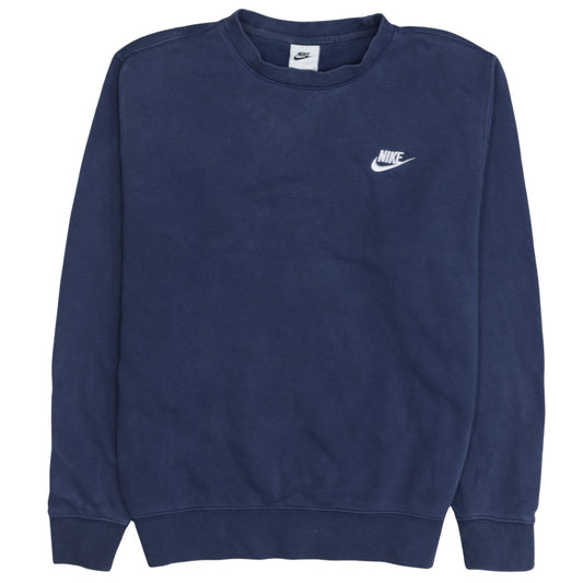 Nike Men's Blue Small Crew Neck Pullover Sweatshirt
