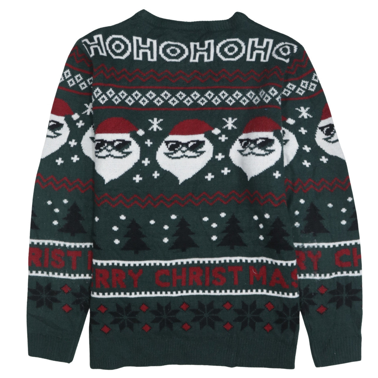 Alphar One Men’s Green 2XL Christmas Santa Knit Jumper