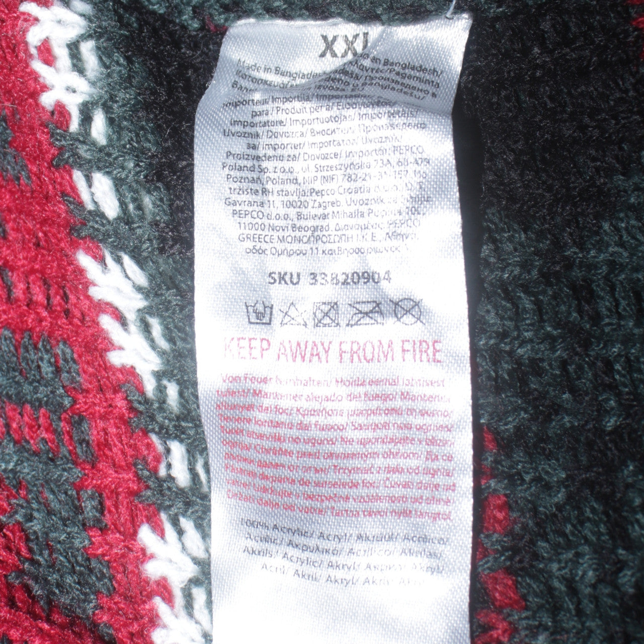 Alphar One Men’s Green 2XL Christmas Santa Knit Jumper