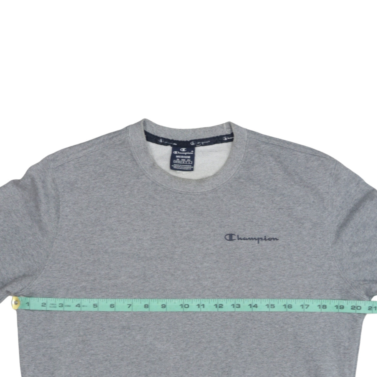 Champion Men's Grey Medium Pullover Sweatshirt Logo Crew Neck