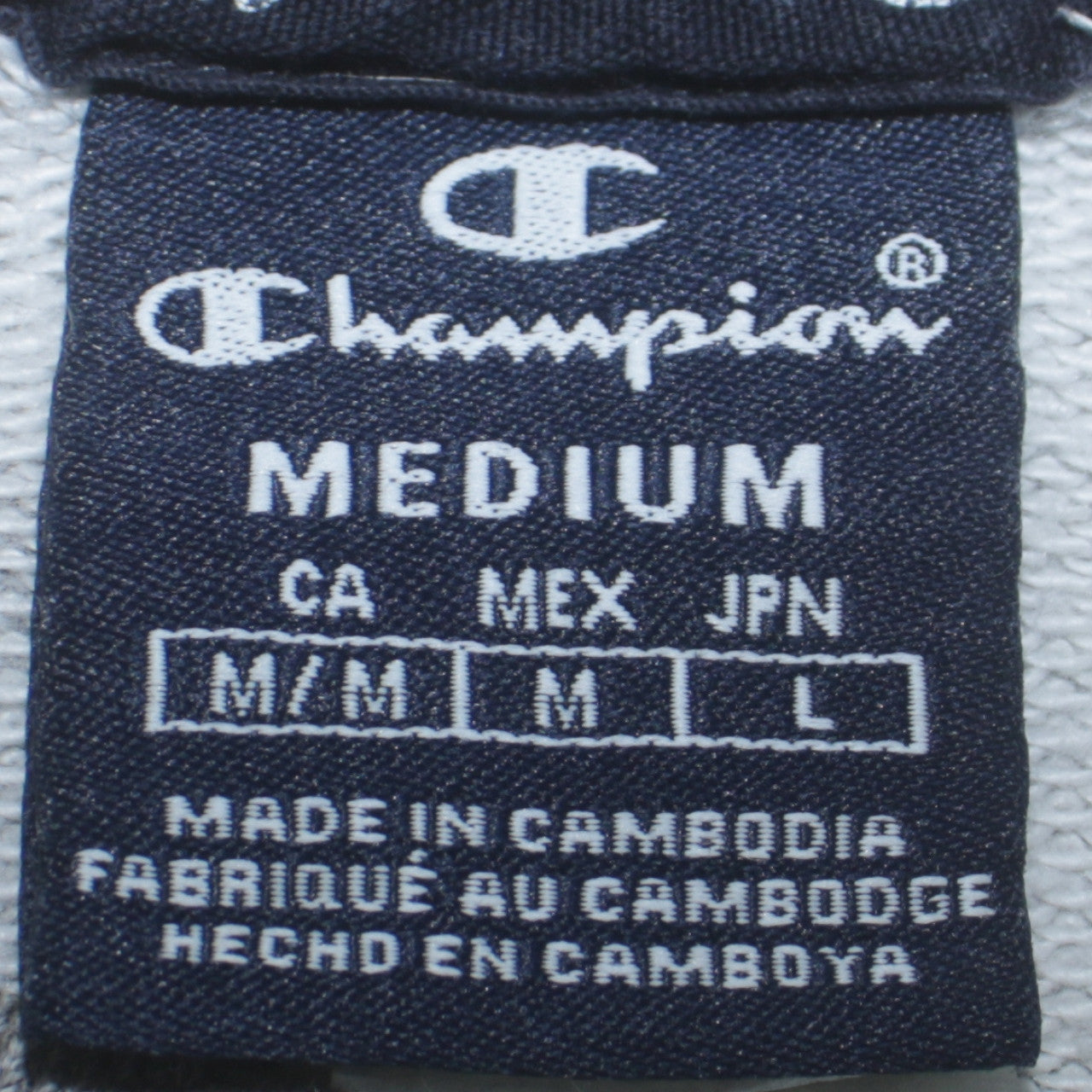 Champion Men's Grey Medium Pullover Sweatshirt Logo Crew Neck