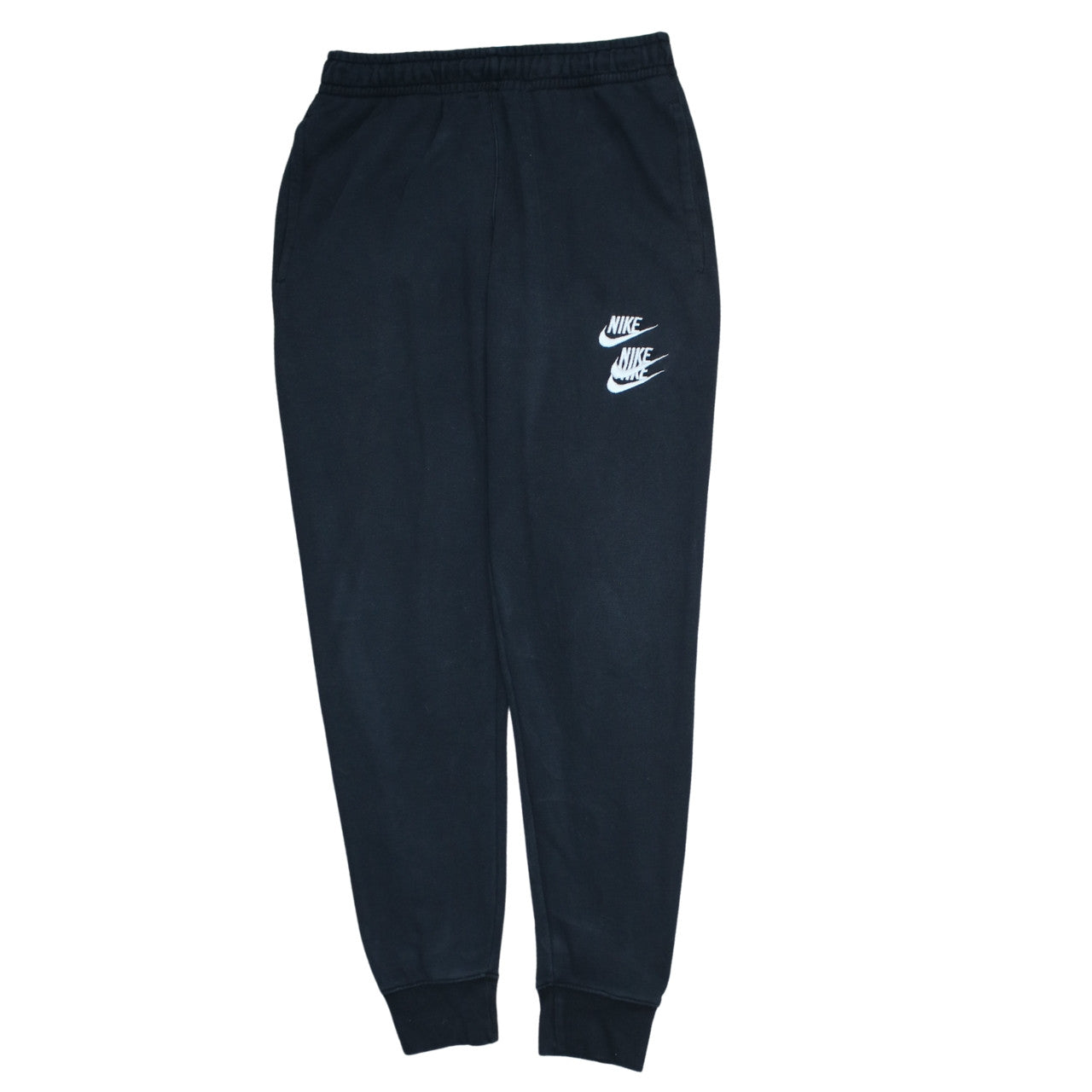 Nike Men's Black Jogger Sweatpants S Regular Fit Fleece Tapered