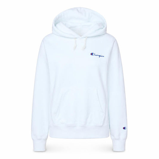 Champion Women White Small Reverse Weave Pullover Hoodie