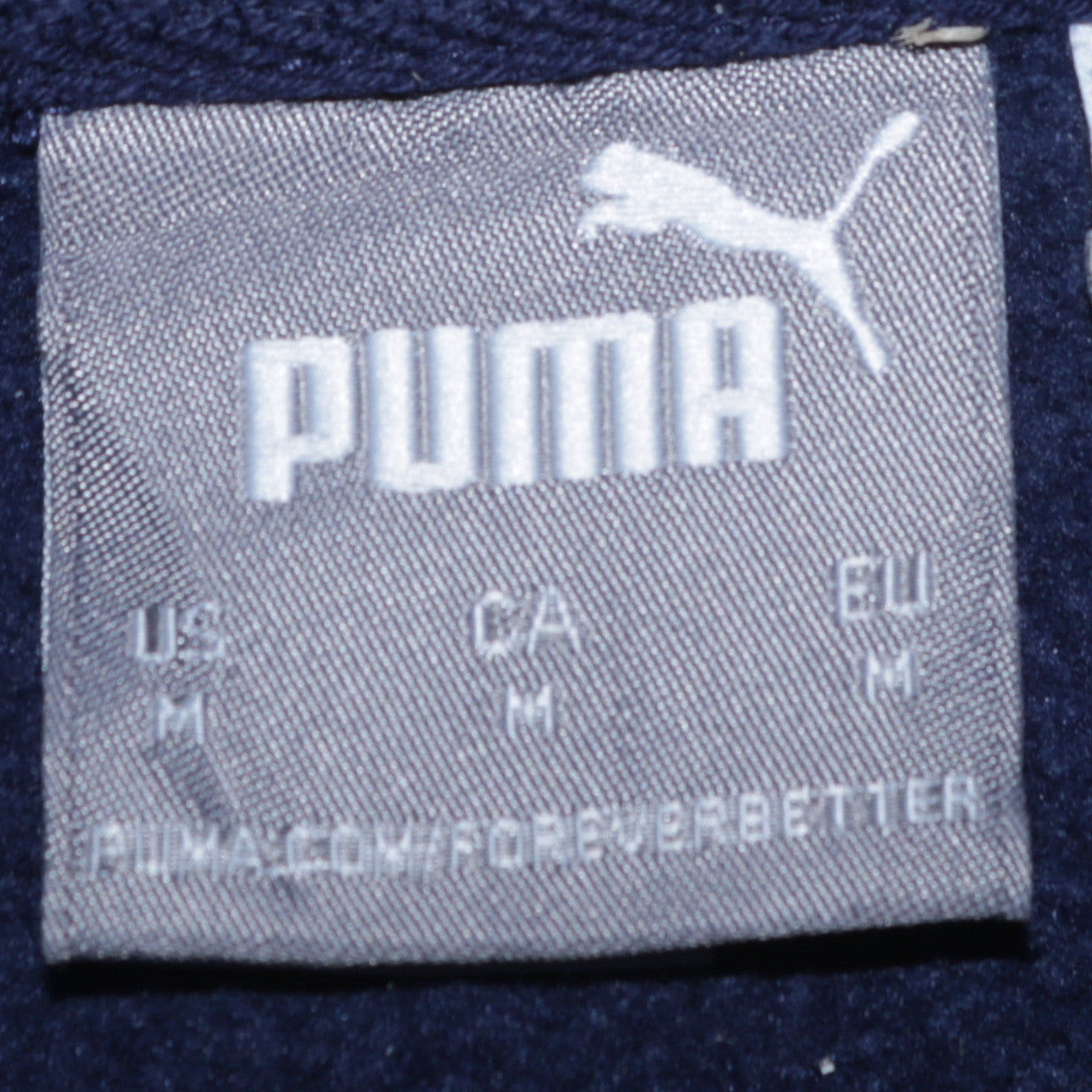 Puma Men's Blue Pullover Hoodie Size M Regular Cotton Blend