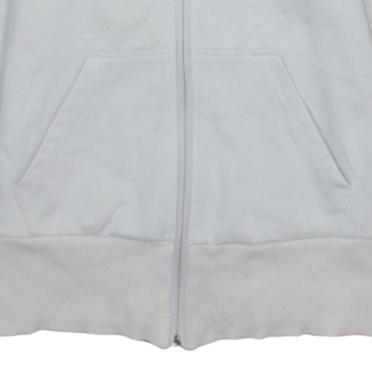 Adidas Girls White Full Zip Hoodie M Sports Casual Lightweight