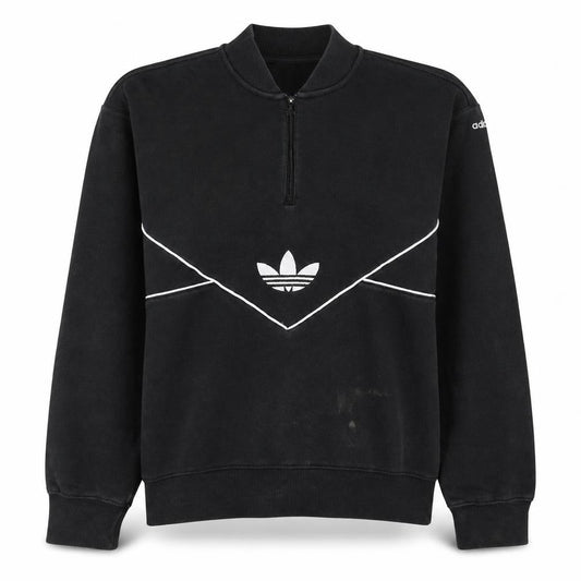 Adidas Women’s Black 1/4 Zip Sweatshirt Small Logo Pullover