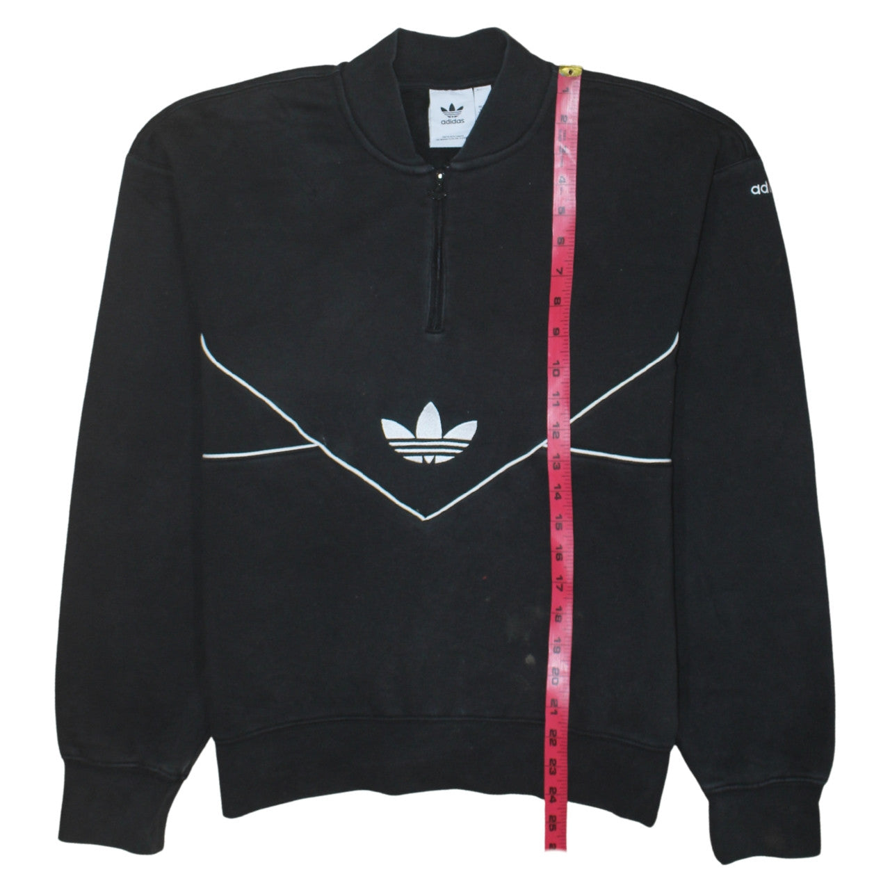 Adidas Women’s Black 1/4 Zip Sweatshirt Small Logo Pullover